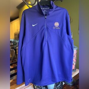 Nike Dri-Fit Purple LSU Tigers Quarter-Zip Pullover